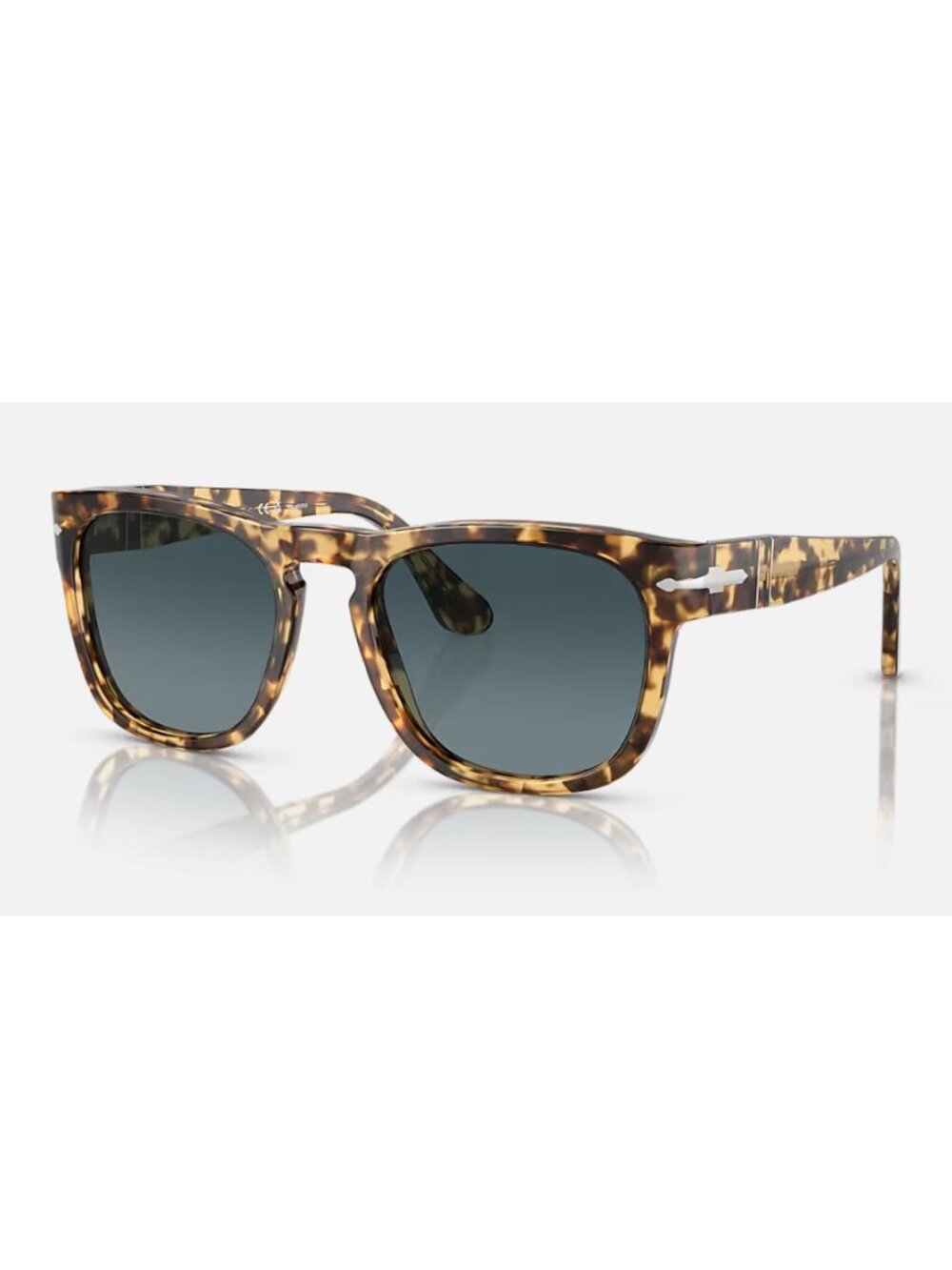 NEW PERSOL PO3333S 1056S3 Sunglasses Beige Tortoise Frame Blue Gradient Polarize